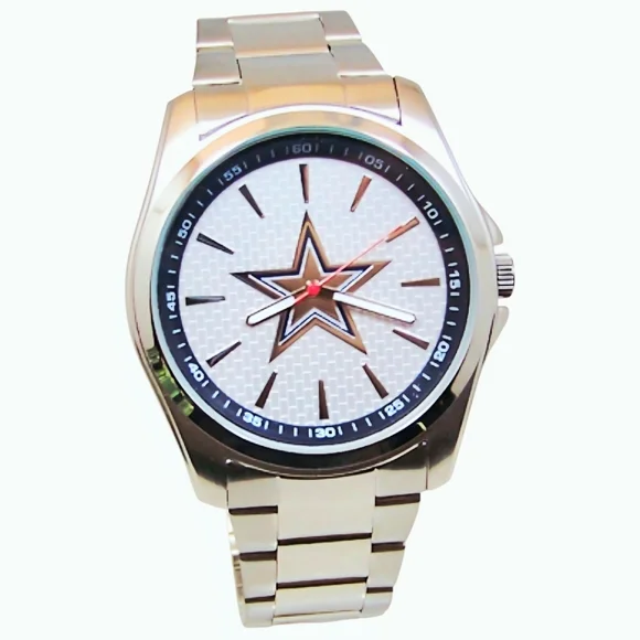 NEW *Dallas Cowboy Men's 3-Hand Analog Watch by Avon Dallas Logo in Padded Case